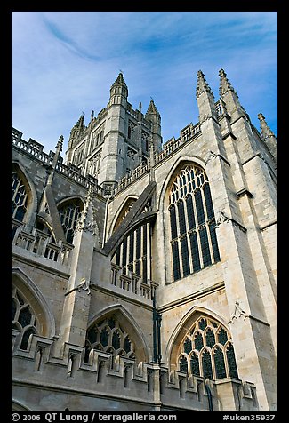 Bath Abbey tower. Bath, Somerset, England, United Kingdom (color)
