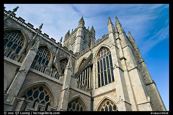 Towering Bath Abbey. Bath, Somerset, England, United Kingdom (color)