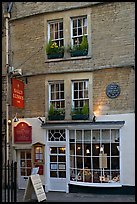 Facade of Sally Lunn House, oldest in Bath (1882). Bath, Somerset, England, United Kingdom