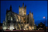 Abbey at dusk. Bath, Somerset, England, United Kingdom