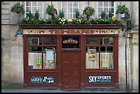 Facade of small restaurant. Bath, Somerset, England, United Kingdom (color)