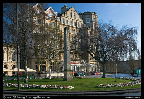 Orange Grove Plaza and Empire Hotel. Bath, Somerset, England, United Kingdom (color)