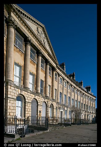 Lansdown Crescent. Bath, Somerset, England, United Kingdom (color)