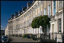 Georgian terraces of Lansdown Crescent. Bath, Somerset, England, United Kingdom (color)
