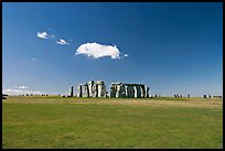 Circle of megaliths standing on the Salisbury Plain, Stonehenge, Salisbury. England, United Kingdom ( color)