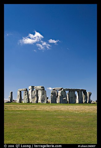Prehistoric monument of megaliths, Stonehenge, Salisbury. England, United Kingdom (color)