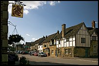 One of the four main streets  of National Trust village of Lacock. Wiltshire, England, United Kingdom (color)