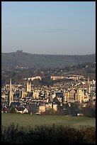 Meadow and city center. Bath, Somerset, England, United Kingdom ( color)