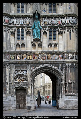 Christ Church Gate (Cathedral precincts main entrance). Canterbury,  Kent, England, United Kingdom (color)