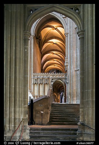 Aisle, Canterbury Cathedral. Canterbury,  Kent, England, United Kingdom