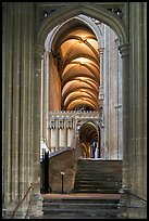 Aisle, Canterbury Cathedral. Canterbury,  Kent, England, United Kingdom (color)