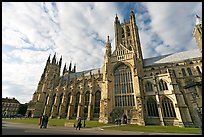 Wide view of Canterbury Cathedral from the South. Canterbury,  Kent, England, United Kingdom