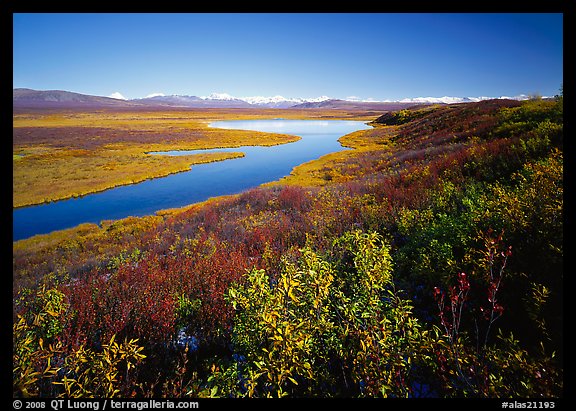 Lake and distant mountain range. Alaska, USA (color)
