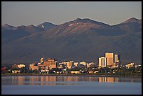 Skyline at sunset. Anchorage, Alaska, USA