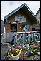 Cabin on the waterfront. Whittier, Alaska, USA (color)