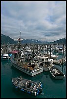 Fishing boats in harbor. Whittier, Alaska, USA ( color)