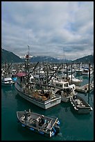 Fishing boats in harbor. Whittier, Alaska, USA