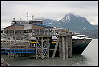 High Speed catamaran Chenega of Alaska Marimite Highway unloading in Valdez. Alaska, USA ( color)