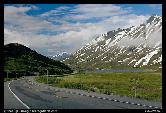 Richardson Highway below Thompson Pass. Alaska, USA (color)