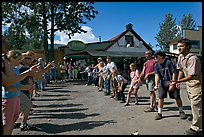 Egg throwing contest. McCarthy, Alaska, USA (color)