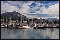 Yachts in harbor. Seward, Alaska, USA ( color)