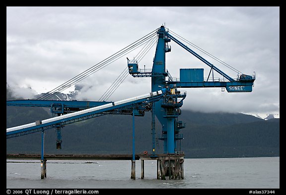 Coal unloading installation. Seward, Alaska, USA (color)