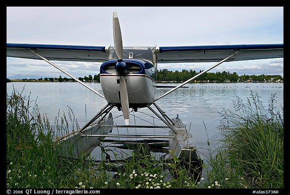 Floatplane on Lake Hood. Anchorage, Alaska, USA (color)