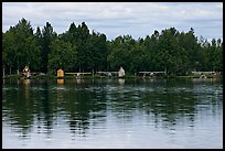 Floatplanes and reflections.. Anchorage, Alaska, USA ( color)