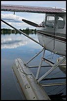 Seaplane moored on Lake Hood. Anchorage, Alaska, USA (color)