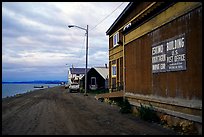 Eskimo building and US Post office on Shore avenue. Kotzebue, North Western Alaska, USA