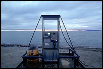 Gas pump on the beach, looking towards the Bering sea. Kotzebue, North Western Alaska, USA ( color)