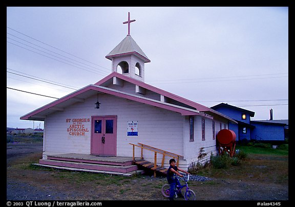 Church Saint George in the Arctic. Kotzebue, North Western Alaska, USA