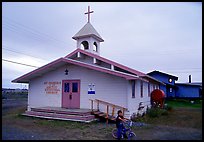 Church Saint George in the Arctic. Kotzebue, North Western Alaska, USA ( color)