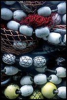 Buoys and fishing nets. Seward, Alaska, USA (color)