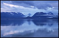 Kenai Mountains reflected in Katchemak Bay. Homer, Alaska, USA