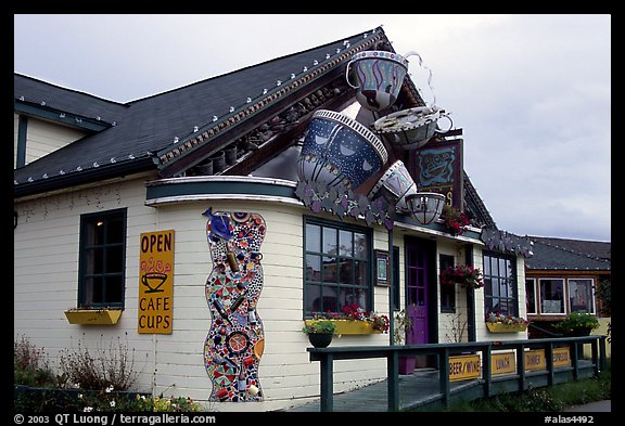 Cafe. Homer, Alaska, USA (color)