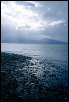 Katchemak Bay from the Spit, Kenai Mountains in the backgound. Homer, Alaska, USA