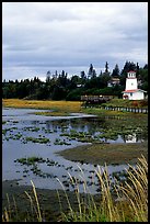 Lighthouse at low tide. Homer, Alaska, USA