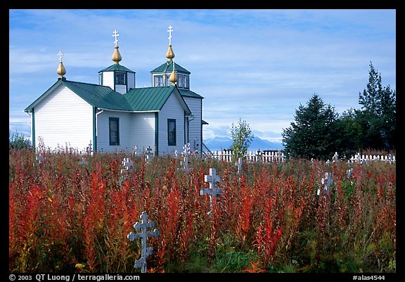 Old orthodox Russian church. Ninilchik, Alaska, USA (color)