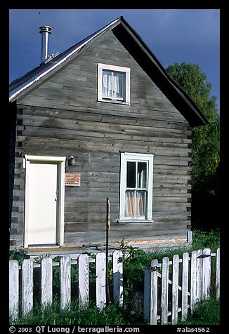 Wooden house. Hope,  Alaska, USA (color)