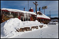 Chatanika Lodge in winter. Alaska, USA (color)