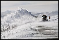 Snowplows and spindrift, Twelve Mile Summmit. Alaska, USA ( color)