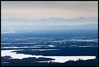 Alaska range rising above plain. Alaska, USA