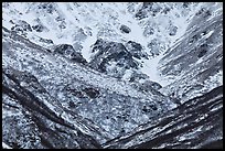 Snowy gullies. Alaska, USA (color)