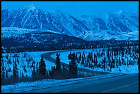 George Parks Highway at dusk. Alaska, USA ( color)