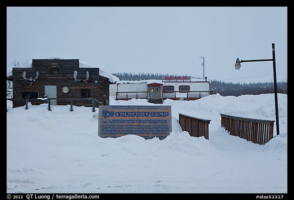 Coldfoot Camp in winter. Alaska, USA