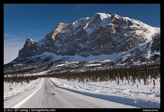 Dalton Highway and Mount Sukakpak. Alaska, USA (color)