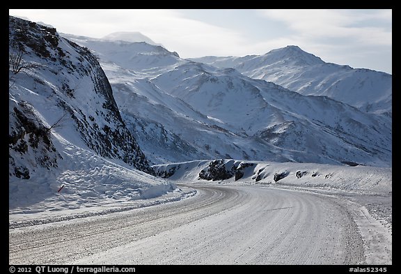 Atigun Pass in winter. Alaska, USA (color)