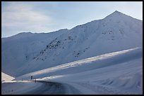 James W Dalton Highway at its highest point at Atigun Pass. Alaska, USA (color)