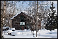 Storebuilding in winter. Wiseman, Alaska, USA ( color)